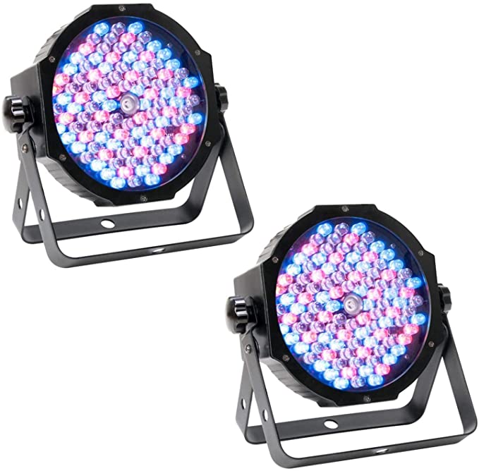 (2) American DJ Mega Par Profile Plus Bright LED Par Can Wash DJ Effect Lights