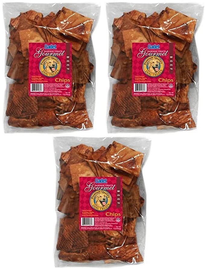 (3 Pack) IMS Trading 10062-16 Beef Rawhide Chips for Dogs