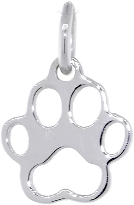 8mm Open Dog Paw Charm