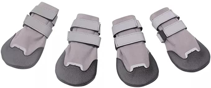 ACQUIRE Pet Dog Supplies,Pet No-Slip Waterproof Shoes & Socks for Small, Medium and Large Dogs Grey