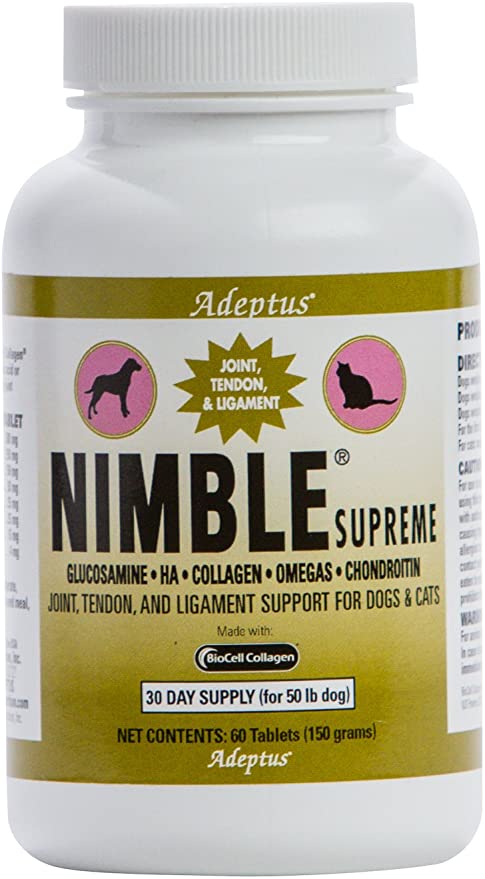 Adeptus Nutrition 60 Tablets Nimble Supreme Pet, 3.5 x 3.5 x 4.75