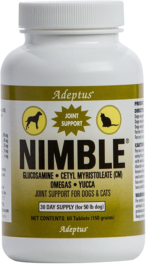 Adeptus Nutrition Nimble Ultra Pet Supplement (Joint Support Tablets)
