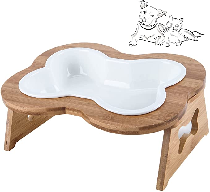 AG-UNICORN Ceramic Pet Bowls with Stand