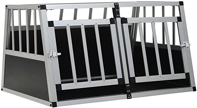 Aisifx Dog Cage with Double Door 35"x27.2"x19.7"