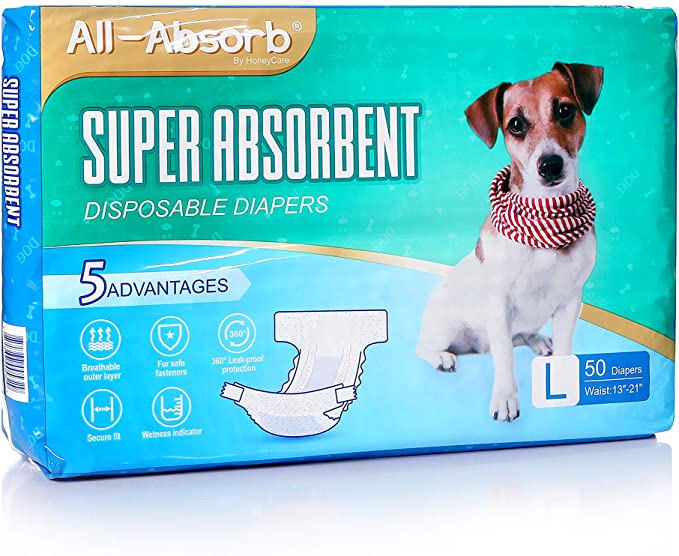 All-Absorb Disposable Female Dog Diapers, Large