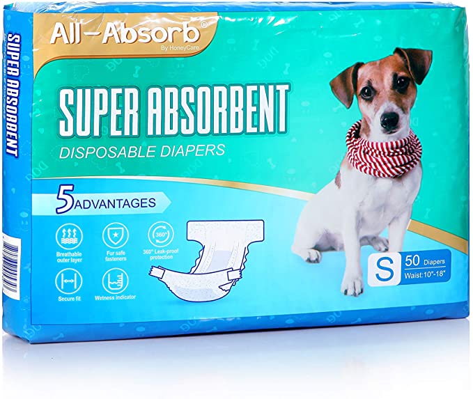 All-Absorb Disposable Female Dog Diapers, Small