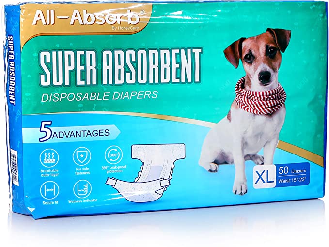 All-Absorb Disposable Female Dog Diapers, X-Large