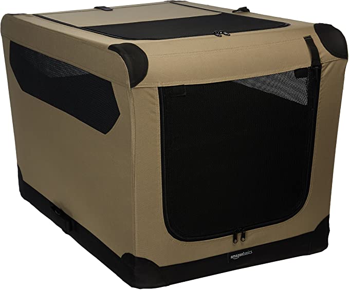 Amazon Basics Portable Folding Soft Dog Travel Crate Kennel - 35.83 x 24.02 x 24.0
