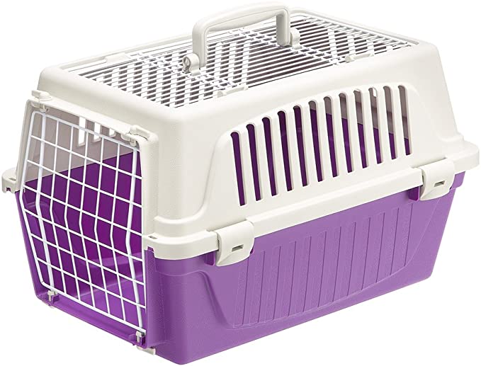 Atlas Two-Door Pet Carrier | Easy Assembly Pet Carrier with Front & Top Door Featuring Secure Side-Clip Construction (No Tedious Nut & Bolt Assembly) - 19-Inch