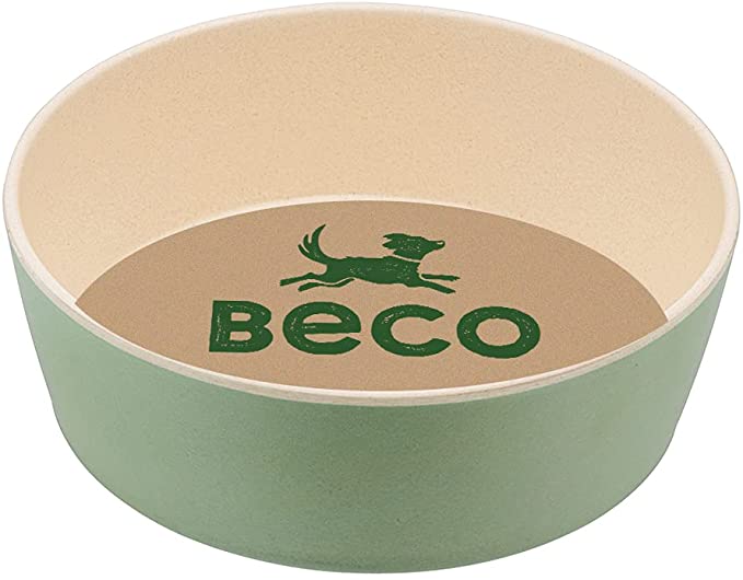 beco Classic Bamboo Dog Food & Water Bowl