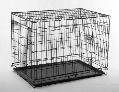 BestPet Black 48" Pet Folding Dog Cat Crate Cage Kennel w/ABS Tray LC