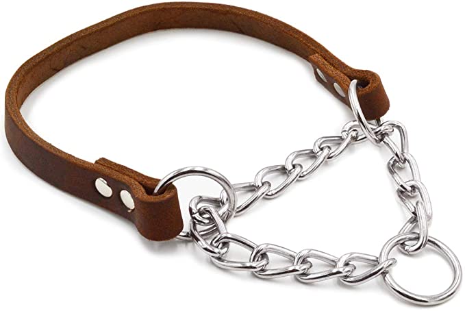 BEXU Real Leather Dog Martingale Collars