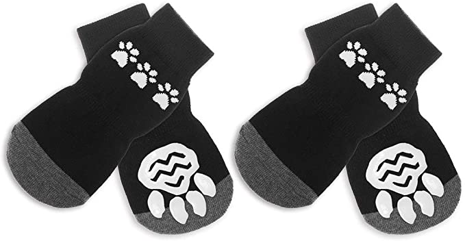 BINGPET Anti Slip Dog Socks for Hardwood Floors