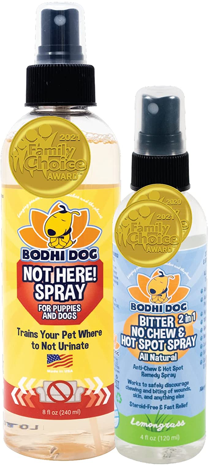 Bodhi Dog Not Here Spray 8oz + Bitter 2 in 1 No Chew 4oz Bundle