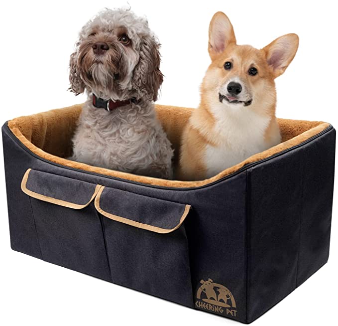 CHEERING PET Dog Car Seat, Elevated Pet Bucket Booster Seat