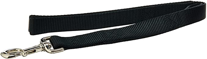 Coastal Pet Products DCP904HBLK Nylon Loops Double Handle Dog Leash, 1-Inch by 4-Feet, Black