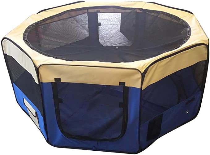 Cool Runners 60 by 60 by 30-Inch Indoor/Outdoor Portable Soft Side Pet Play Pen/Kennel for Dogs or Cats