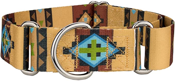 Country Brook Design - 1 1/2 Inch Martingale Dog Collar - Country and Western Collection with 4 Rustic Designs