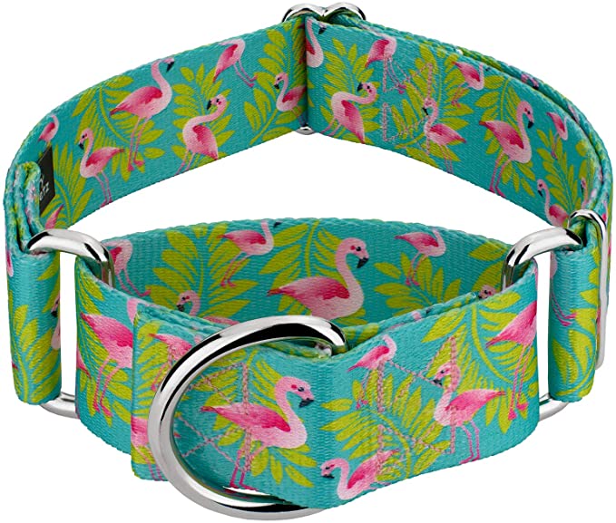 Country Brook Petz - 1 1/2 Inch Martingale Dog Collar - Animal Collection with 10 Wild Designs