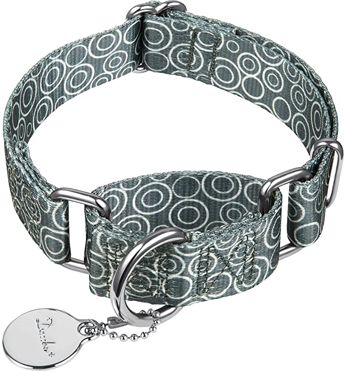 Dazzber Martingale Collar Dog Collar No Pull Pet Collar Heavy Duty Dog Martingale Collars Silky Soft with Unique Pattern for Medium and Large Dogs