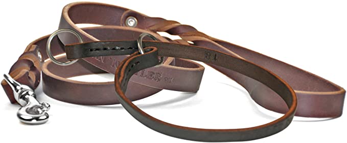 Dean and Tyler Bundle - One "Tranquility" Collar 24-Inch by 3/4-Inch With One Matching "Love To Walk" Leash, 6 FT Stainless Steel Snap Hook