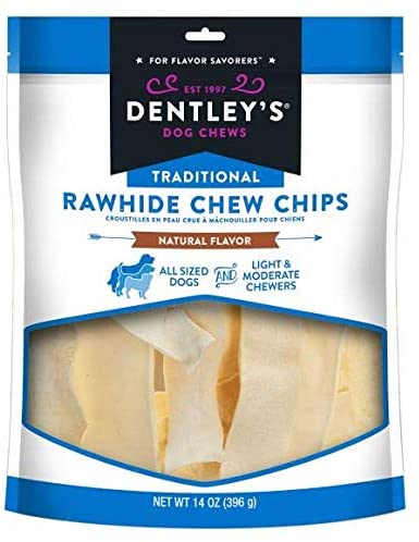 Dentleys Traditional Rawhide Chew Chips Dog Treats (14 Ounce)