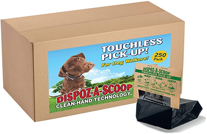 Dispoz-A-Scoop Safety Scoopers " Easy, No Touch Dog Poop Bags | Disposable Pet Waste Bags, Scoop & Seal