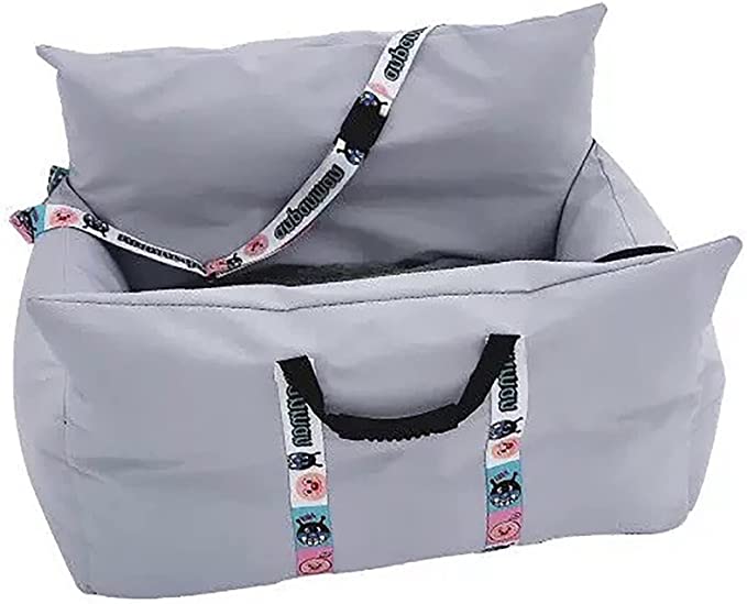 Dog Car Seat, Pet Booster Seat Pet Travel Safety Car Seat, Dog Bed Pet Car Seat, Removable Washable Pet Dual-use for Car and Home Gray