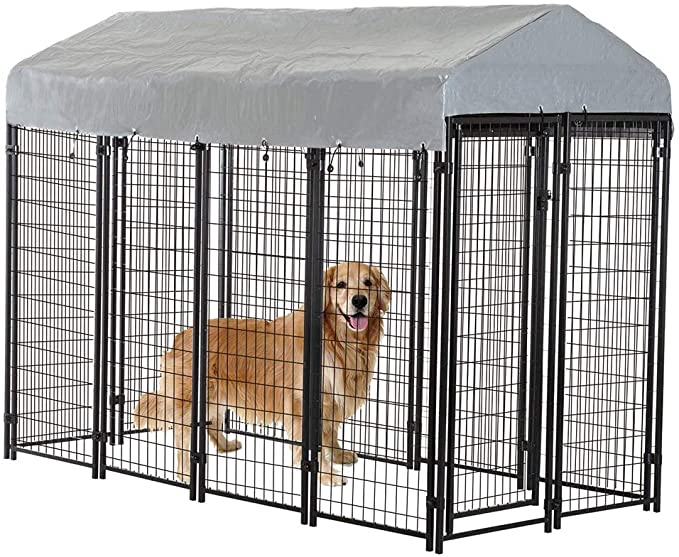 Dog Crate Kennel Extra Large Indoor Outdoor Heavy Duty Indoor Outdoor Pet Crate Cage,7