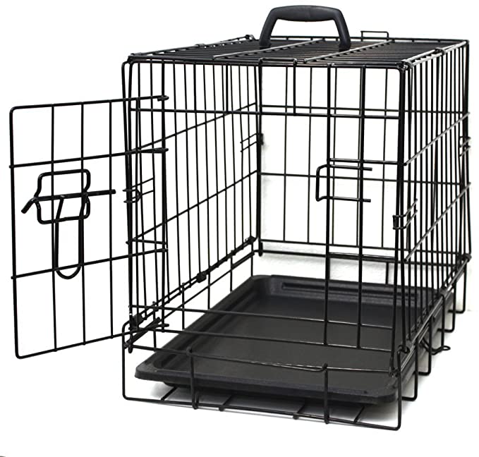 Dog Crates for Large Dogs - Pet Cage Double-Door Best for Big Pets - 20 x 13 x 16 inches