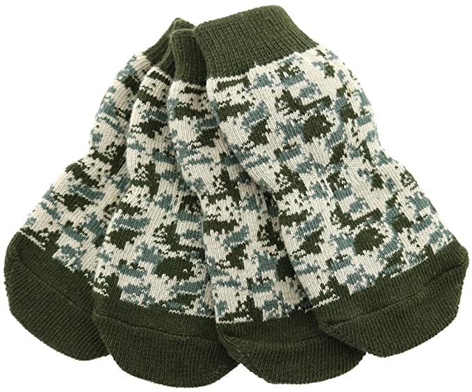 DOGGIE DESIGN Non-Skid Anti-Slip Dog Sole Socks 100% Cotton Machine Washable