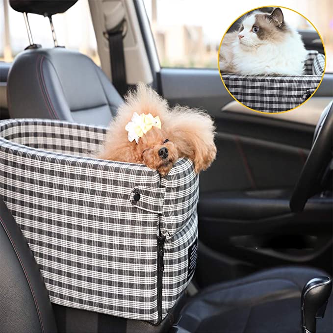 DOTOUUD Small Dog Cat Booster Seat ON Car Armrest Perfect for Small Pets