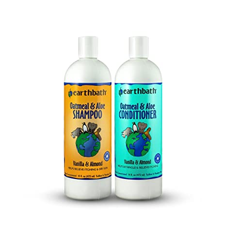 Earthbath Oatmeal & Aloe Shampoo & Conditioner Pet Grooming Set - Itchy - Vanilla