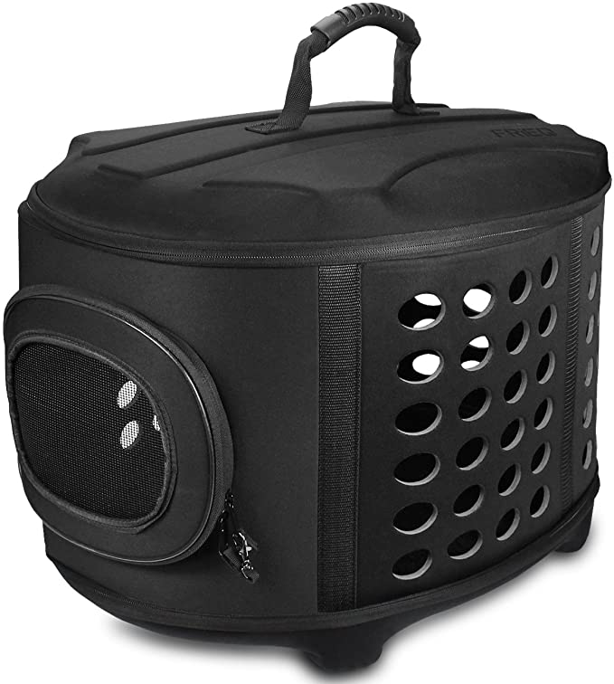 FRiEQ 23-Inch Large Hard Cover Pet Carrier - Pet Travel Kennel for Cats
