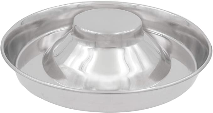 Fuzzy Puppy Feeding Bowls for Litters of Puppies: Welping Dishes for Weaning Puppies & Kittens, Wide Non-Tip Base Puppy Feeder, Also a Great Adult Dog Bowl Slow Feeder | STAINLESS STEEL