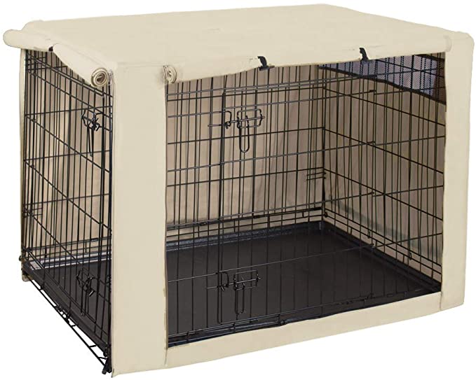 HiCaptain Double Door Dog Crate Cover(Fits 22 24 30 36 42 48 inches Wire Crate) - 2.43 Pounds