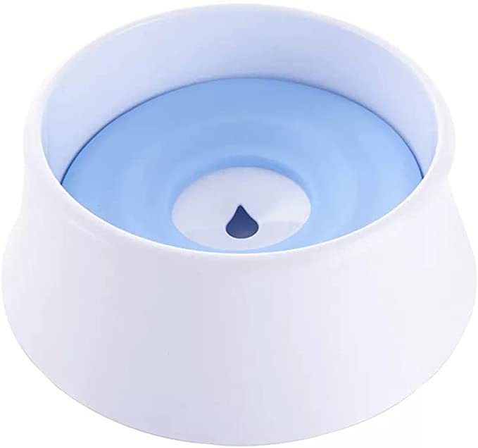 HMKGKJ Pet Dog Water Bowl Floating Bowl Slow Water Feeder Drink Dispenser Anti-Overflow Pet Fountain 1200ml Splash-Free Water Bowl