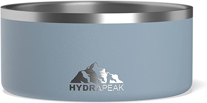 Hydrapeak Dog Bowl - Non Slip Stainless Steel Dog Bowls for Water or Food - Storm