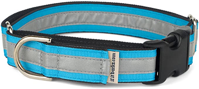 If It Barks 1" Reflective Martingale Collar for Dogs, Adjustable, Made in USA