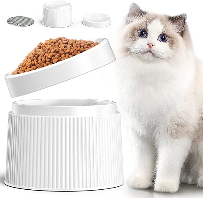 iPettie Elevated Cat Food Bowl Cat Dish, Tilted Pet Feeding Station with Stand for Small Dog