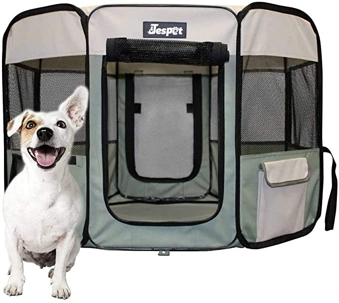 JESPET Pet Dog Playpens 36", 45" & 61" Portable Soft Dog Exercise Pen Kennel with Carry Bag for Puppy Cats Kittens Rabbits
