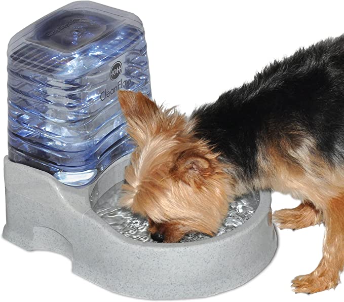 K&H Pet Products CleanFlow Filtered Pet Water Bowl Granite Small 80 Ounce Bowl + 90 Ounce Reservoir