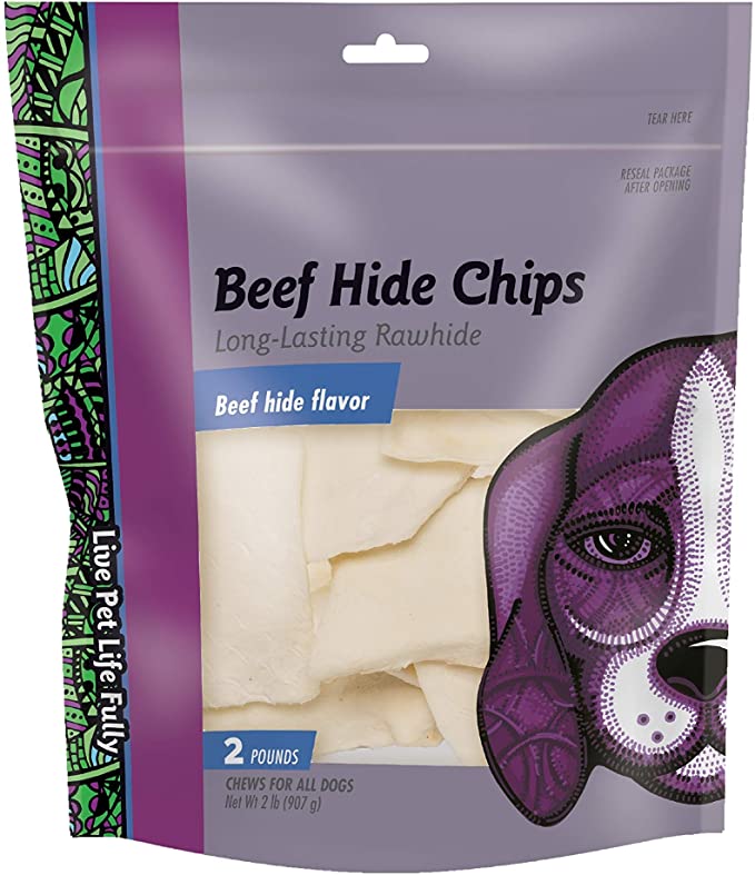 KOOKAMUNGA Beef Hide Chips Long-Lasting Rawhide Chews for All Dogs