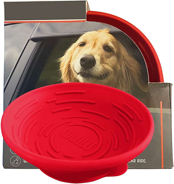 Kululu Portable Dog Lick Bowl, Dog Lick Mat for Anxiety, Dog Lick Pad to Help Calm Dog, Calming Aid for Dogs, Dog Car Anxiety Relief Dog Washing Distraction Device