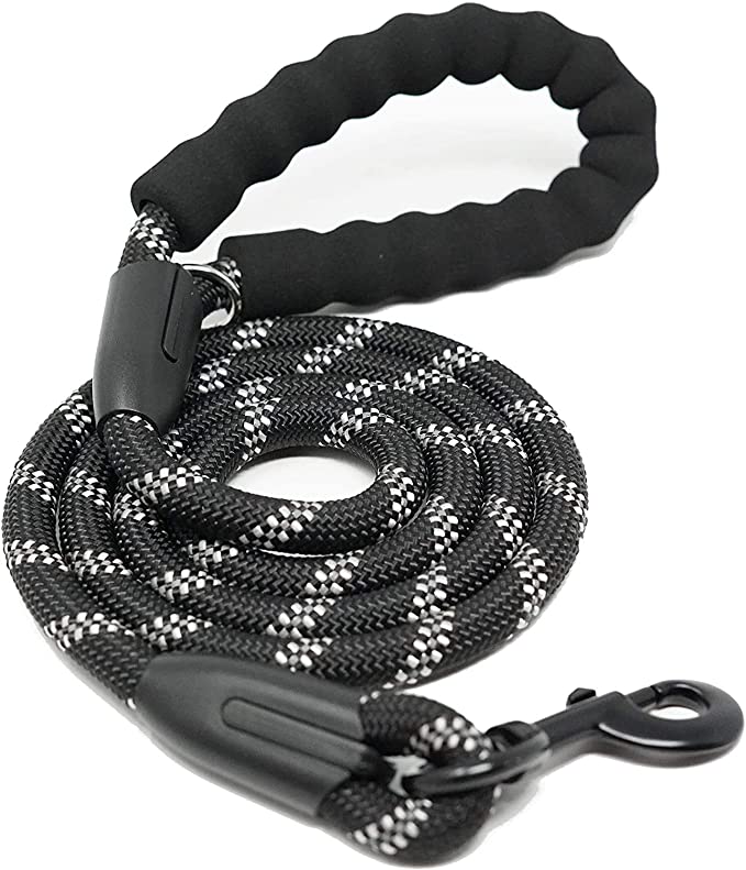 Leash with Comfortable Padded Handle and Highly Reflective Threads for Medium and Large Dogs (Back)