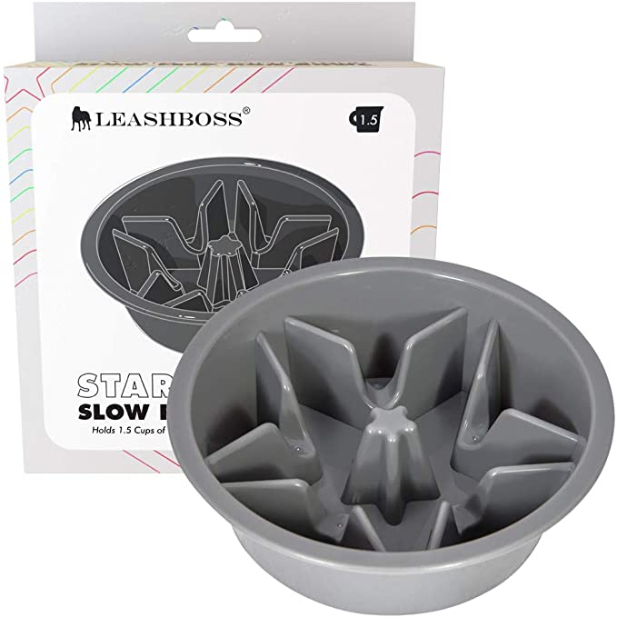 Leashboss Slow Feed Dog Bowl for Raised Pet Feeders - Maze Food Bowl Compatible with Elevated Diners