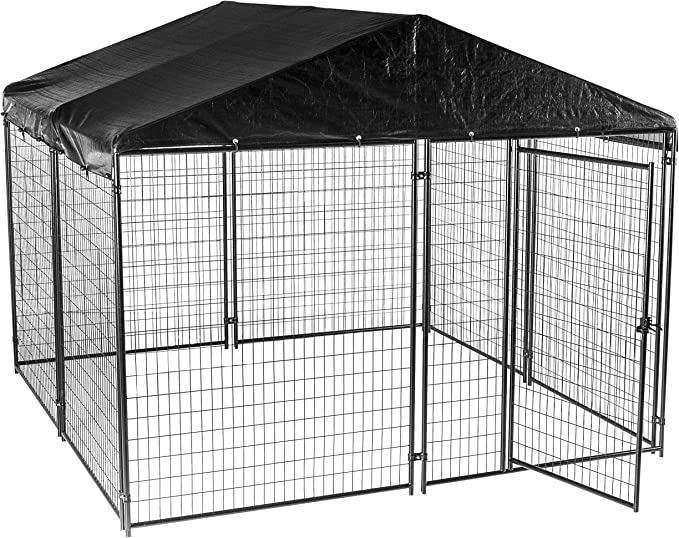 Lucky Dog Dog Kennel with Waterproof Cover Modular Box Kennel