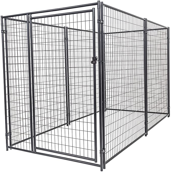 Lucky Dog Large 10 x 5 x 6 Feet Modular Welded Wire Box Indoor Outdoor Dog Kennel, Black