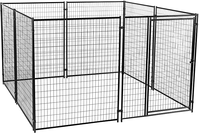 Lucky Dog Large Modular Welded Wire Indoor Outdoor Dog Kennel, 10 x 10 x 6 feet
