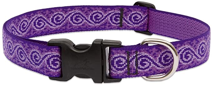 Lupine 1 Inch Jelly Roll Adjustable Dog Collar for Medium and Large Dogs